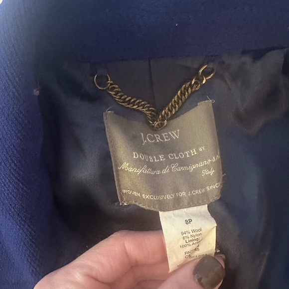Jcrew Elegant Blue Double-Breasted Women's Coat - Picture 2 of 2